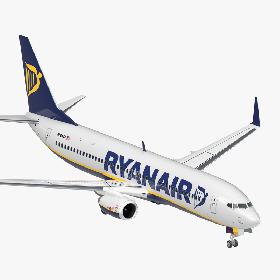 3D model Boeing 737-800 Ryanair